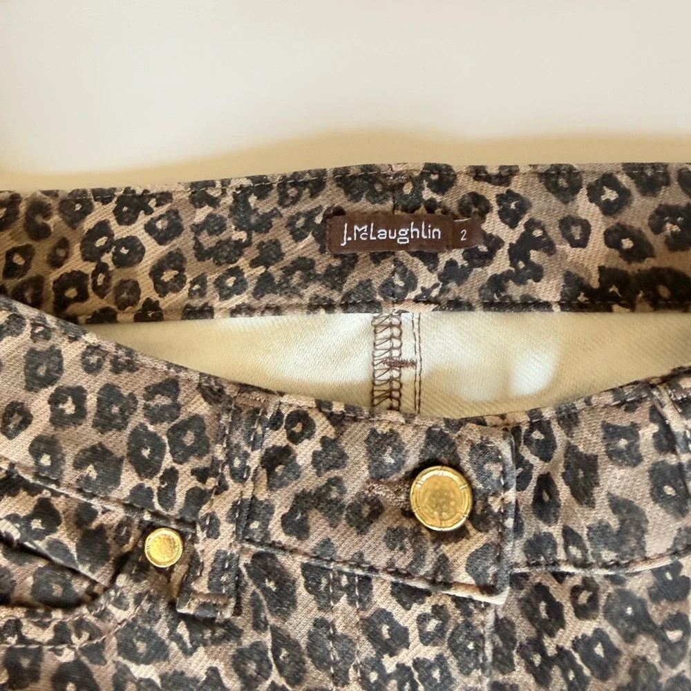 J. McLaughlin Leopard Animal Print Lexi Jean, Brown & Black | size 2